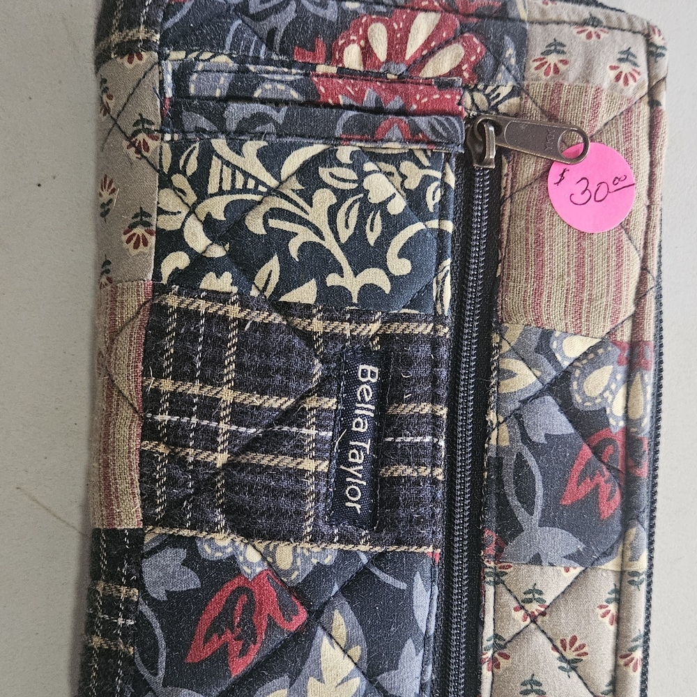 Bella Taylor Multicolor Patchwork Clutch - image 1